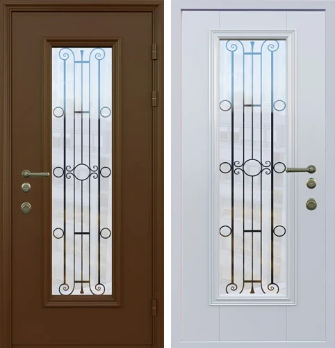 Дверь с терморазрывом и окном №23