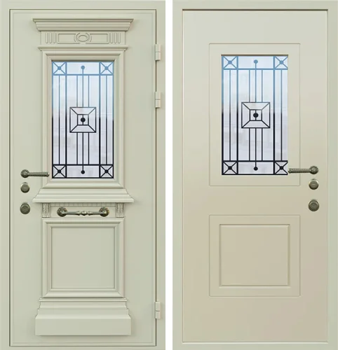 Уличная дверь со стеклом №17