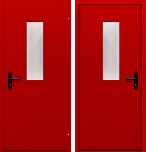 Дверь противопожарная металлическая с окном №10