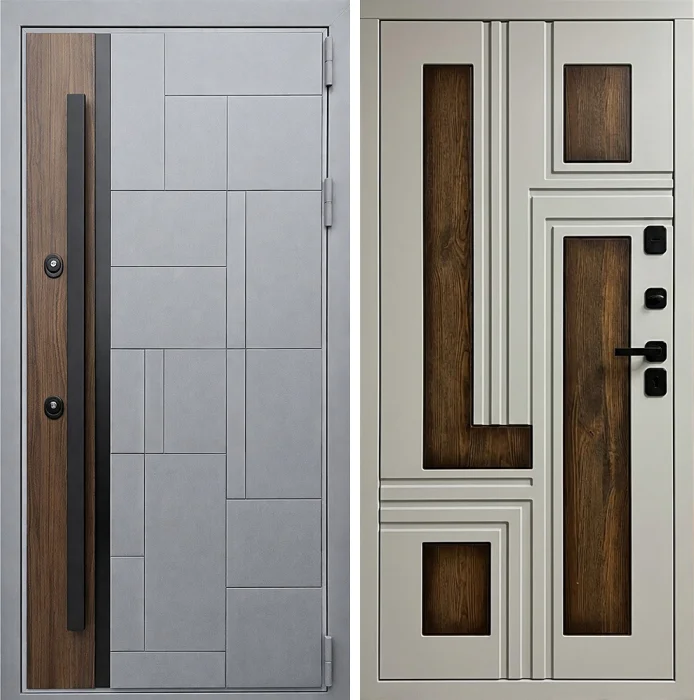 Дверь для дома морозостойкая входная с ручкой рейлингом №251