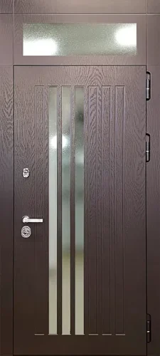 Дверь металлическая с фрамугой №52