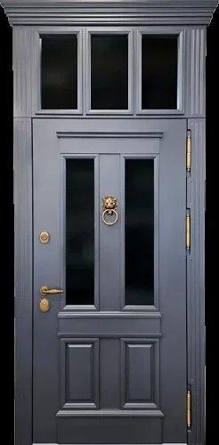 Наружная дверь с МДФ (эмаль) и стучалкой