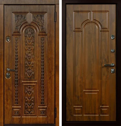 Входная дверь в дом с терморазрывом №34 размером 860x2050 мм