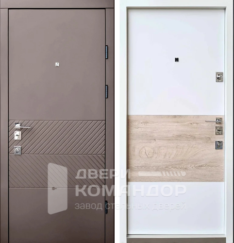 Дверь входная двухцветная №109 с замками CISA