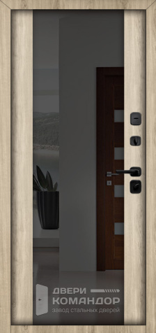 Входная дверь лофт с зеркалом №33 с замками KALE - внутренняя сторона