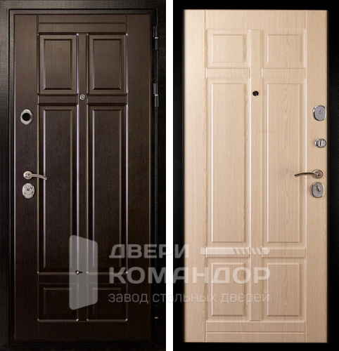 Входная деревянная дверь для бани уличная №76 с замками KALE