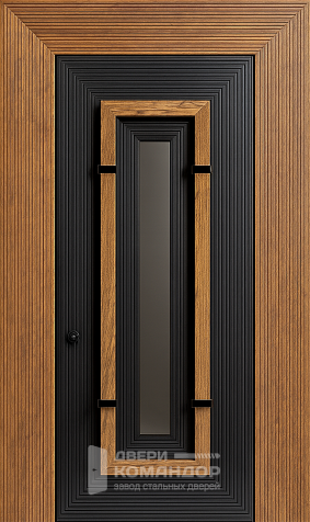 Входная дверь с большой квадратной ручкой №63 - наружная сторона