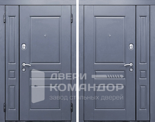 Дверь металлическая распашная двухстворчатая №30 с замками KALE