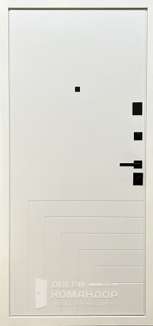 Белая входная дверь в пленке ПВХ №19 - внутренняя сторона