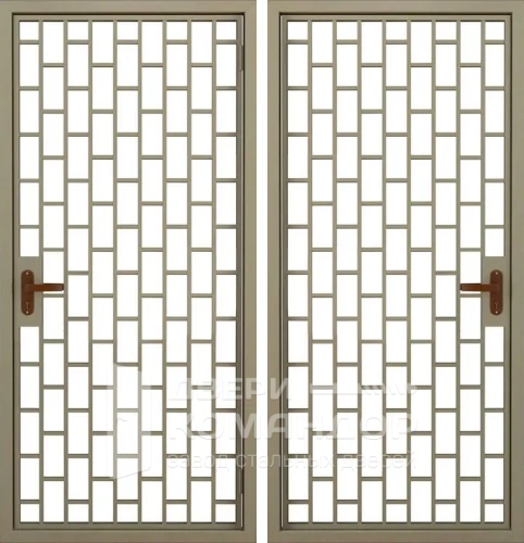 Решетчатая дверь металлическая на лестничную площадку №4 размером 960x2050 мм