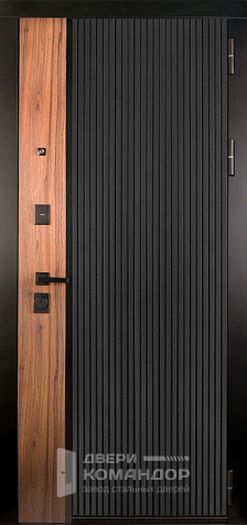 Морозостойкая уличная дверь с терморазрывом №124 - наружная сторона