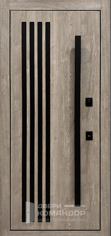 Входная дверь лофт с высокой ручкой №108 размером 900x2000 мм - внутренняя сторона