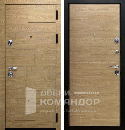 Стальная дверь беленый дуб №82 с замками KALE