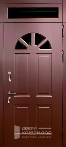 Дверь входная металлическая с верхней вставкой №55 - наружная сторона