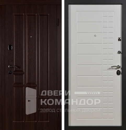 Входная дверь в квартиру белая внутри №9 размером 960x2050 мм