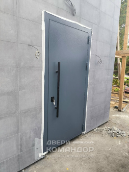 Входная дверь терморазрыв металл / пвх, с магнитными уплотнителями, ручкой рейлингом, со скрытым доводчиком, на заказ