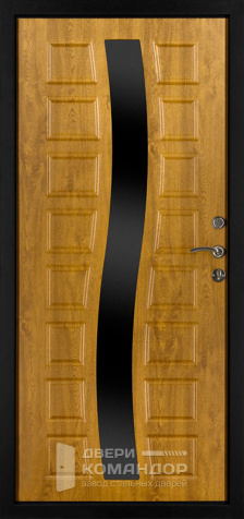 Входная дверь со стеклом для загородного дома №16 с замками KALE - внутренняя сторона