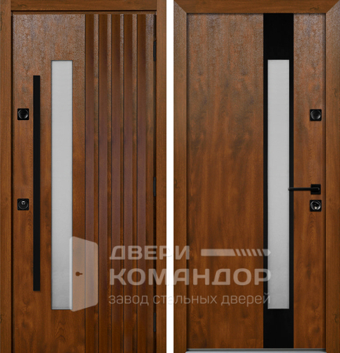 Уличная дверь со стеклопакетом №1