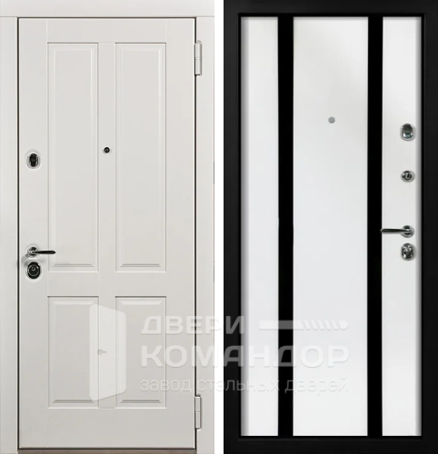 Дверь металлическая белая №8 с замками KALE