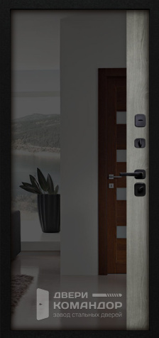 Дверь входная металлическая с зеркалом внутри №23 - внутренняя сторона