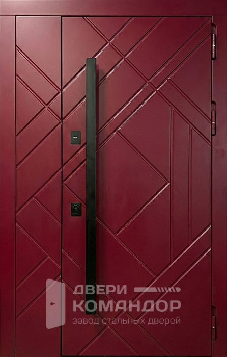 Железная дверь винная модерн с диагональной фрезеровкой для квартиры №92