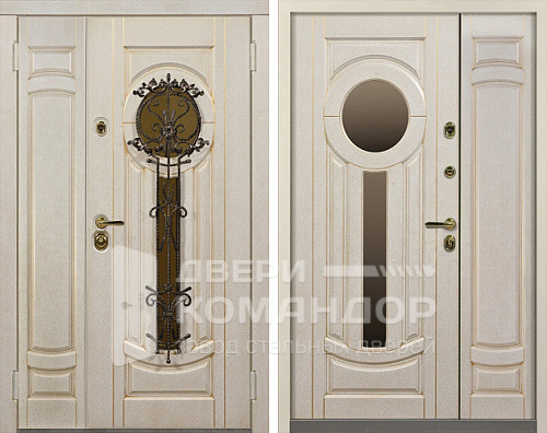 Металлическая дверь с окном №18