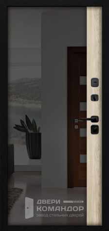 Зеркальная входная дверь в дом №31 размером 960x2050 мм - внутренняя сторона