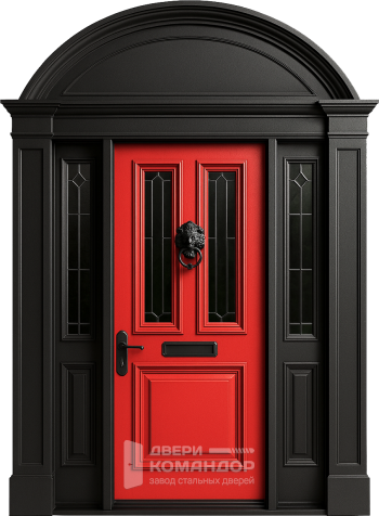 Арочная дверь в английском стиле №62 - наружная сторона