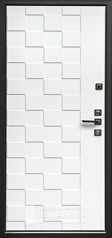 Современная входная дверь №83 с замками KALE - внутренняя сторона