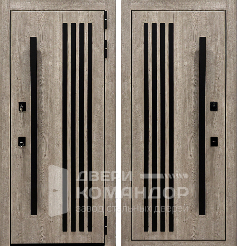 Входная дверь лофт с высокой ручкой №108 размером 900x2000 мм