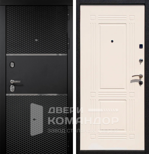 Входная дверь для квартиры черная №98 размером 960x2050 мм