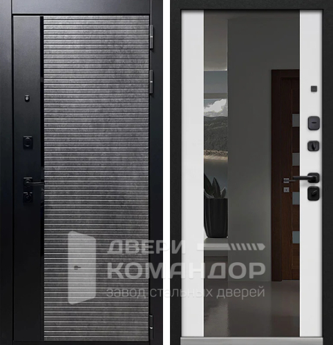 Входная дверь с терморазрывом с зеркалом №83