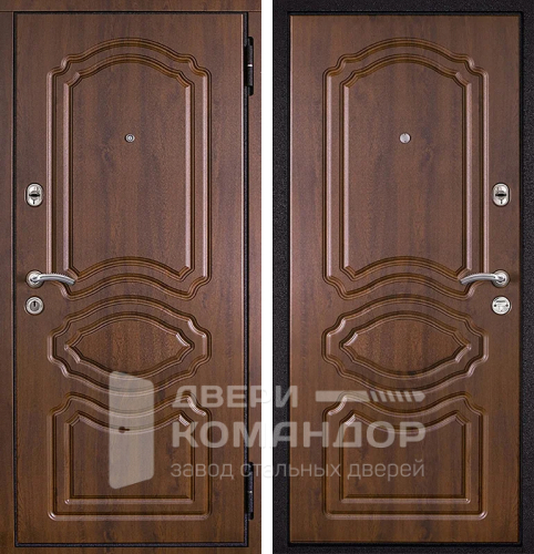 Входная дверь с деревянной облицовкой №19 размером 960x2050 мм