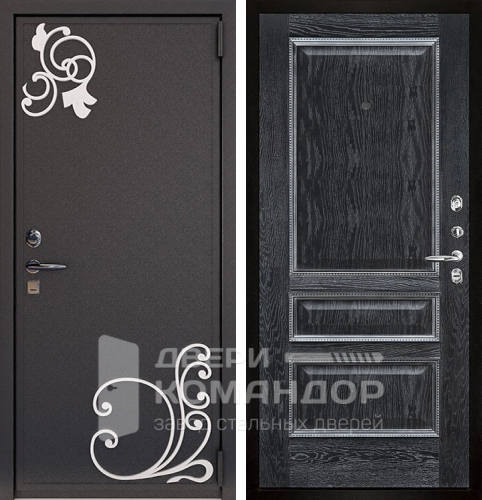 Входная дверь с кованными элементами №13