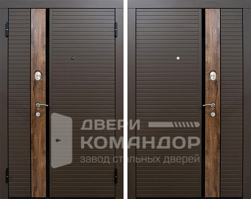 Входная дверь двухстворчатая в частный дом №28 с замками KALE