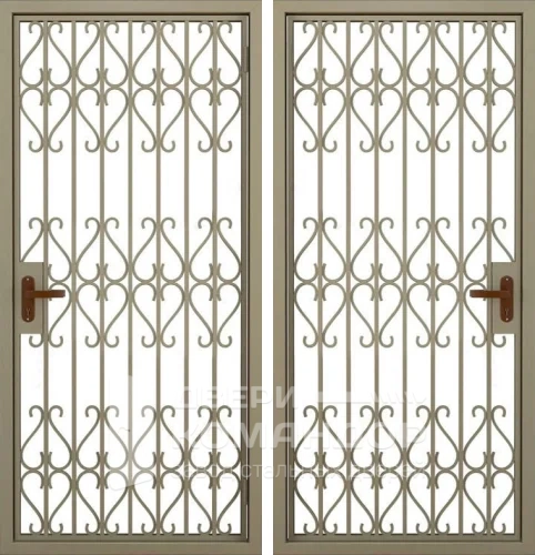 Решетчатая дверь металлическая №2